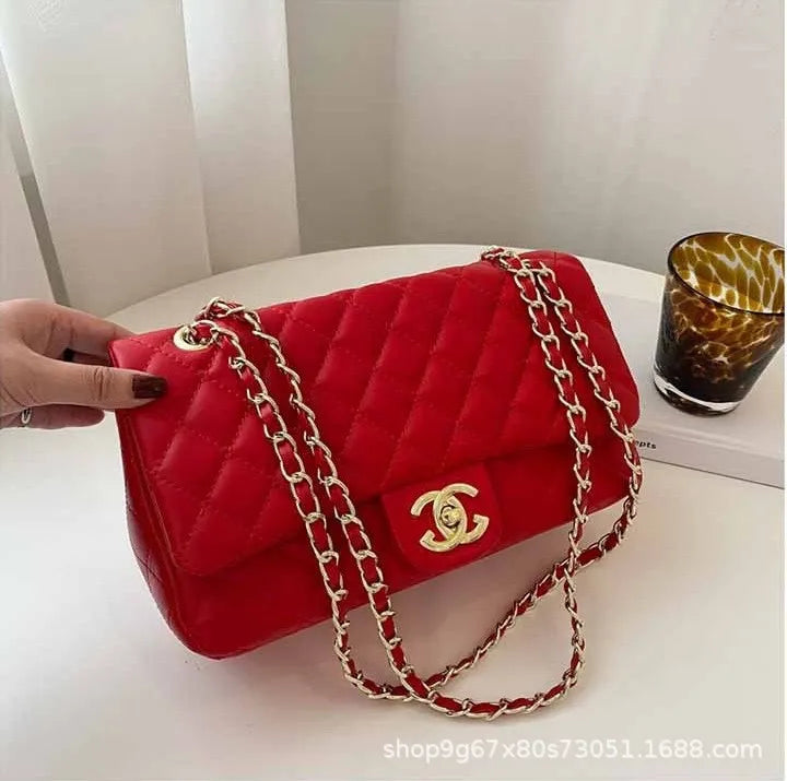 2025 Fashion Lingge New Multi functional Commuter Women's Large Capacity Single Shoulder Crossbody Bag, Chain Bag