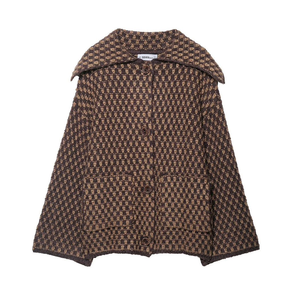 Korean style women's autumn and winter 2025 new loose and slimming casual knitted cardigan temperament jacket