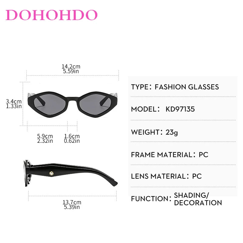 New Trendy Small Frame Polygonal Women's Sunglasses Luxury Brand Design Sunglasses Men Outdoor Travel Shade Eyewear Female UV400