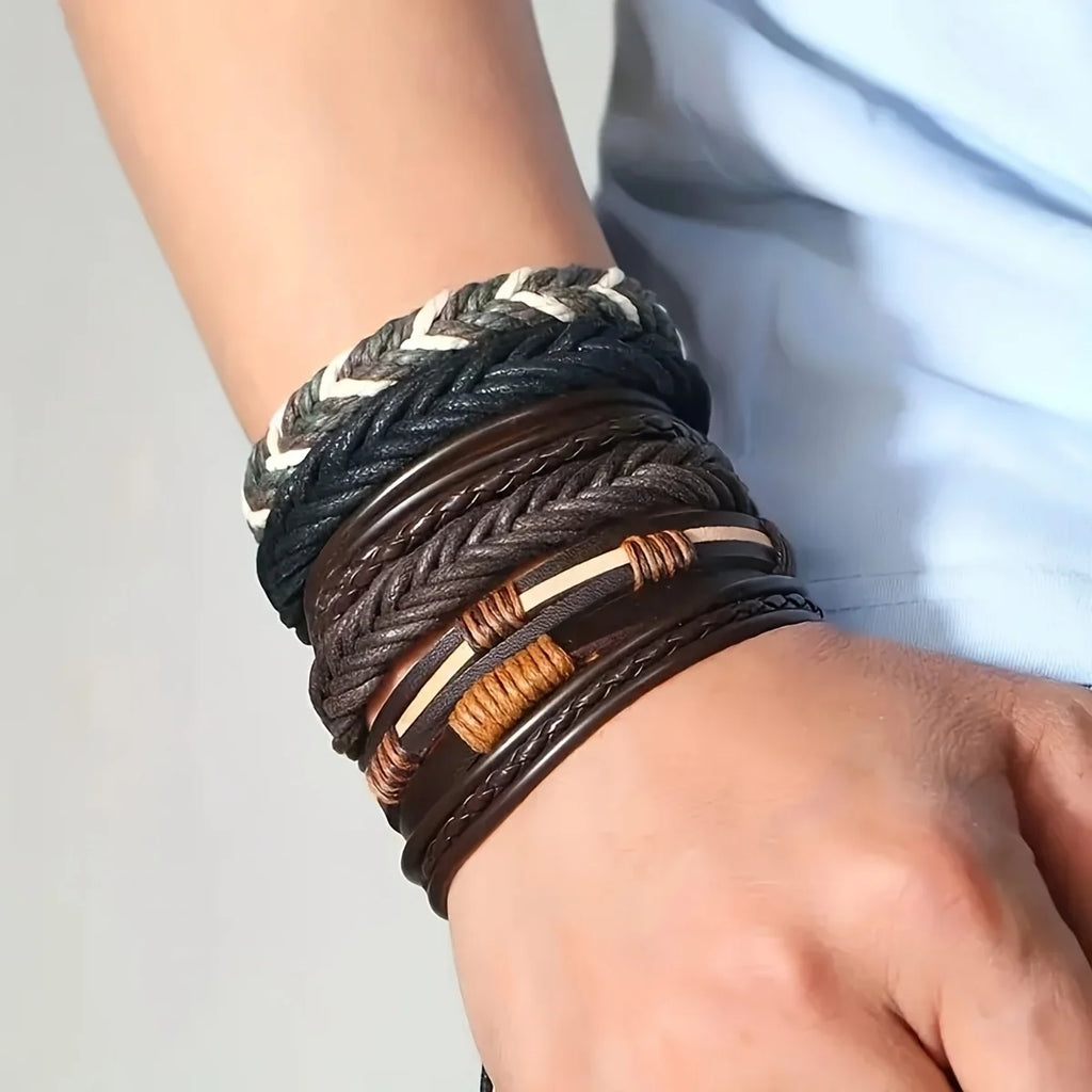 20PCS Random Style Men's Women's Webbing, Rope,Leather Bracelet Classical Festive Women Gift(Including But Not Limited to Pic)