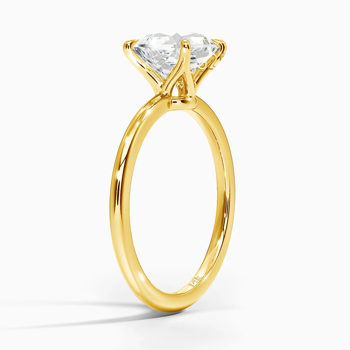 Real Gold 14K Moissanite Women's Ring Simplicity AU585 K Gold Diamond Wedding Band Bride Engagement Jewelry Mother Lovers Gift