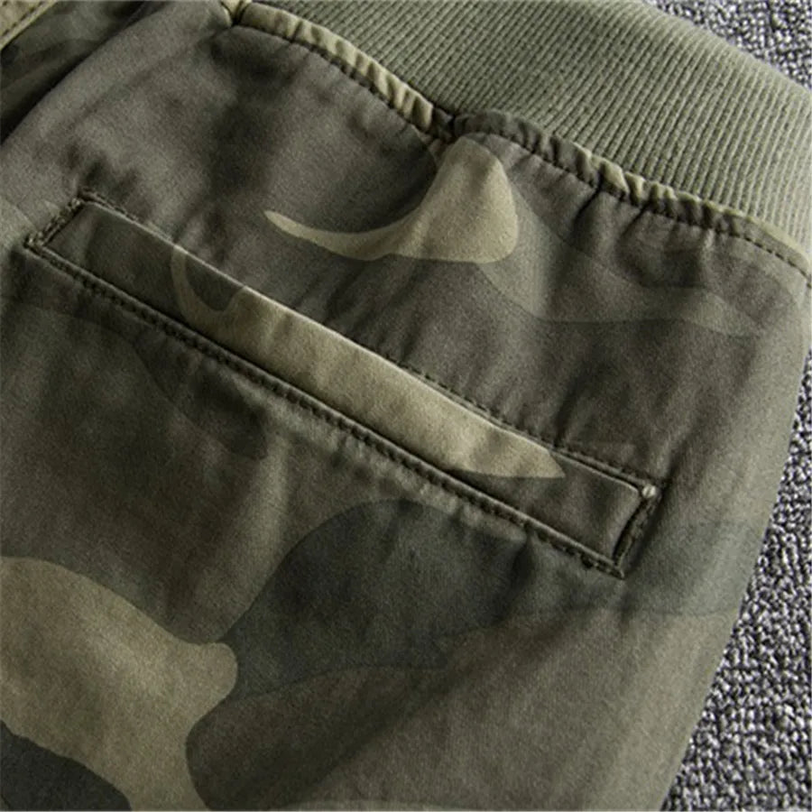 2024 Summer Men Camouflage Shorts Casual Elastic Waist Comfort Loose Jogging Pants Cotton Cargo Gym Running Shorts Beach Shorts
