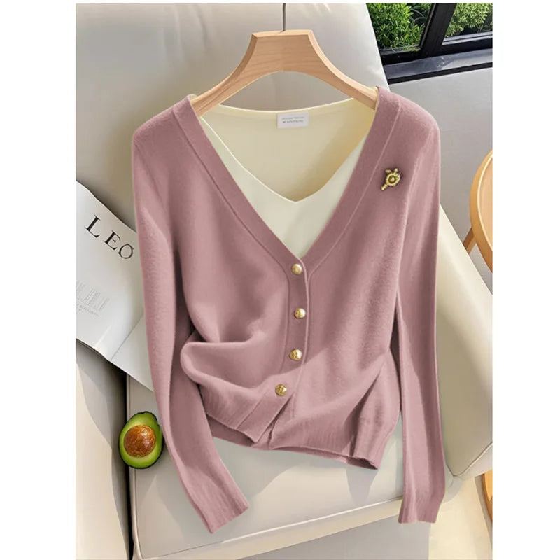 Thin Cardigan Sweaters for Women Clothing Autumn Fashion Clothes Basic Coat Women Jacket Casual Outerwear Streetwear Knit Tops
