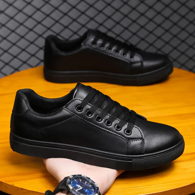 Men's Business Casual Shoes Soft Moccasin Shoes Comfortable Casual Shoes for Men  Solid Black White Men Sneakers 2025 New