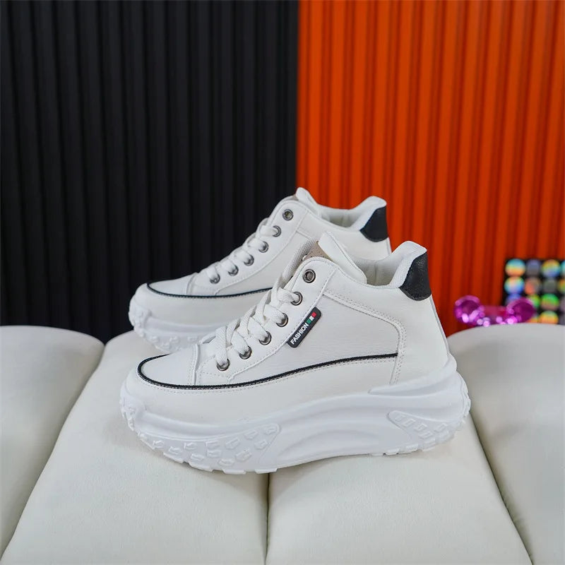 Retro Women Shoes Spring Platform Shoes Casual Sneakers Versatile Fashion Thick Soled Shoes High Quality Women Sneakers