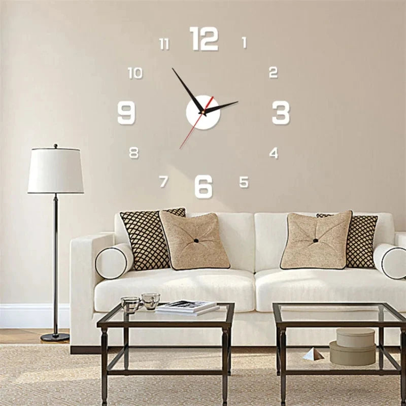 Luminous Digital Clock DIY Stereoscopic Wall Clock Silent Clock Living Room Bedroom Wall Clock Home Decorations