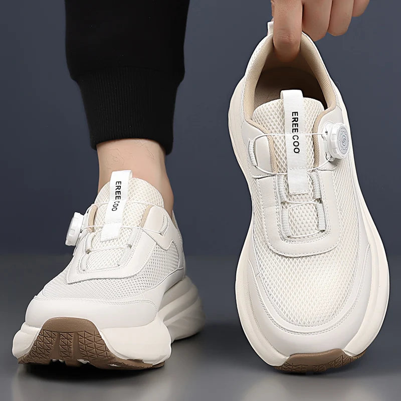 Male Walking Shoes Men's Casual Sports Shoes Summer Light Soft Sole Comfort Outdoor Running Shoes Fashion Student Mesh Sneaker