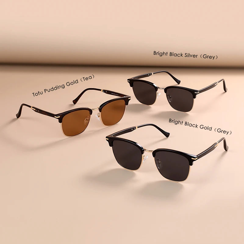 2025 Classic Polarized Sunglasses Men Women Retro Half Frame UV400 Glasses Male Popular Anti-glare Travel Driving Eyewear