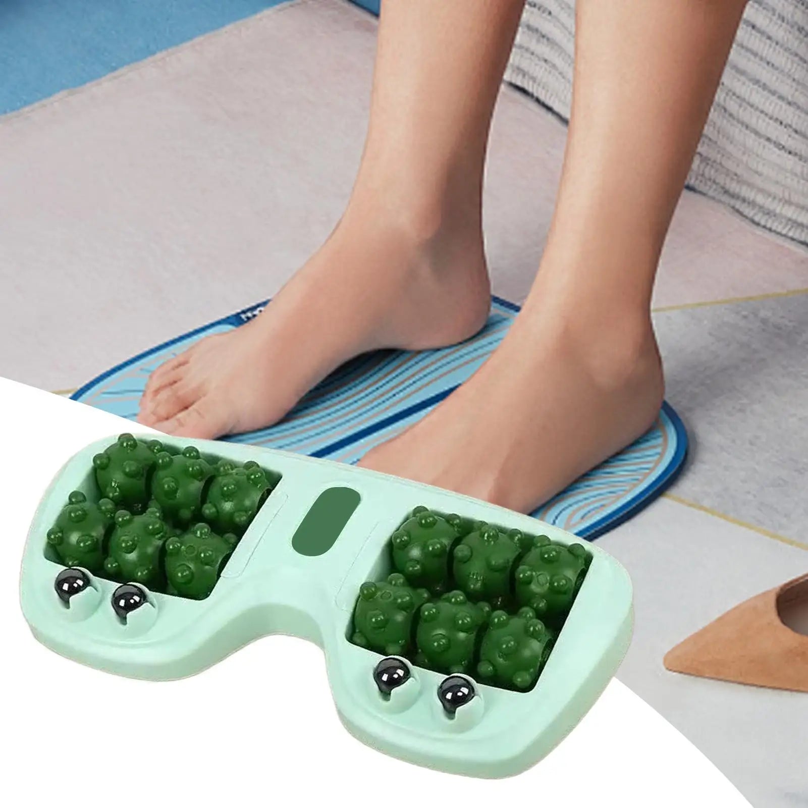 Double Foot Manual Massage Roller Foot Massage Rolling Ergonomic Relieving Tool Exercise Equipment For Women Runners Athletes