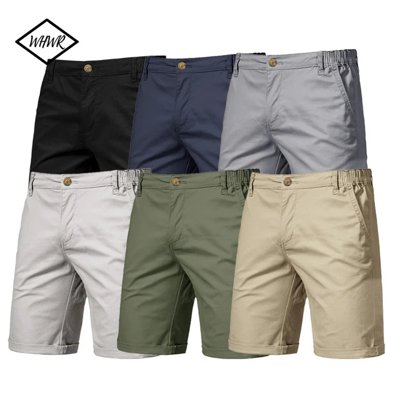 2025 New Mens Casual Suit Shorts Summer Business Casual Knee Pants Classic Khaki American Style Streetwear Golf Shorts Beige