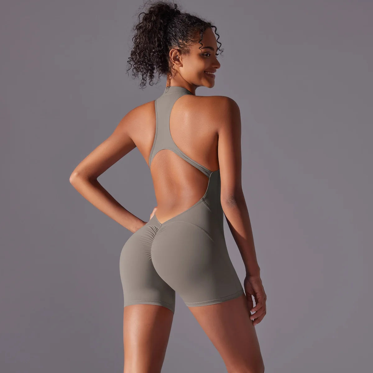 Sports Jumpsuit Sleeveless Gym Short Set Women Yoga Clothes Fitness Workout One-piece Suit Outdoor Casual Scrunch Bodysuits