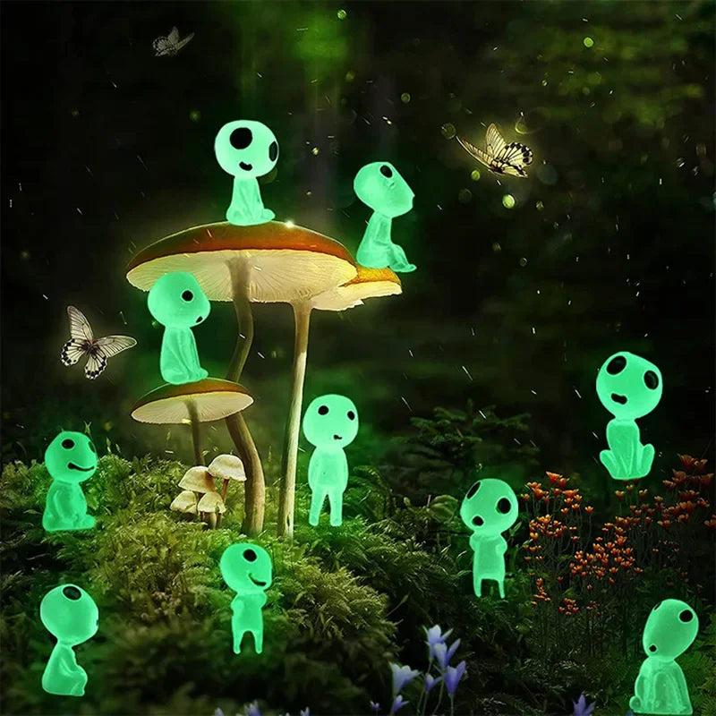 10 Pieces Miniature Luminous Landscape Decorations, Princess Shape Home Decor, Garden Decor, Luminous Decorations