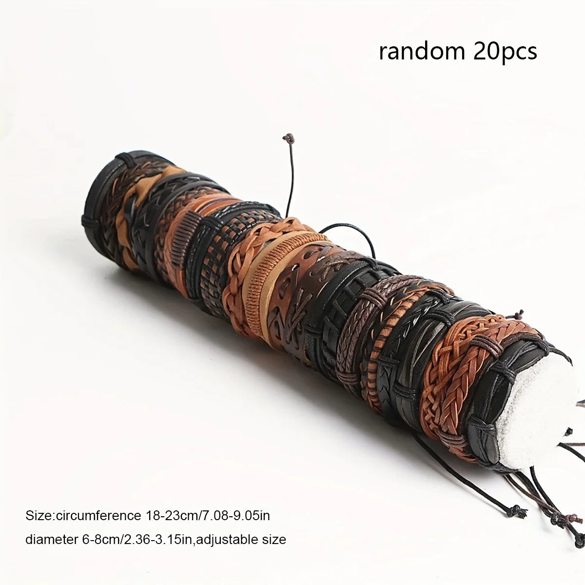 20PCS Random Style Men's Women's Webbing, Rope,Leather Bracelet Classical Festive Women Gift(Including But Not Limited to Pic)