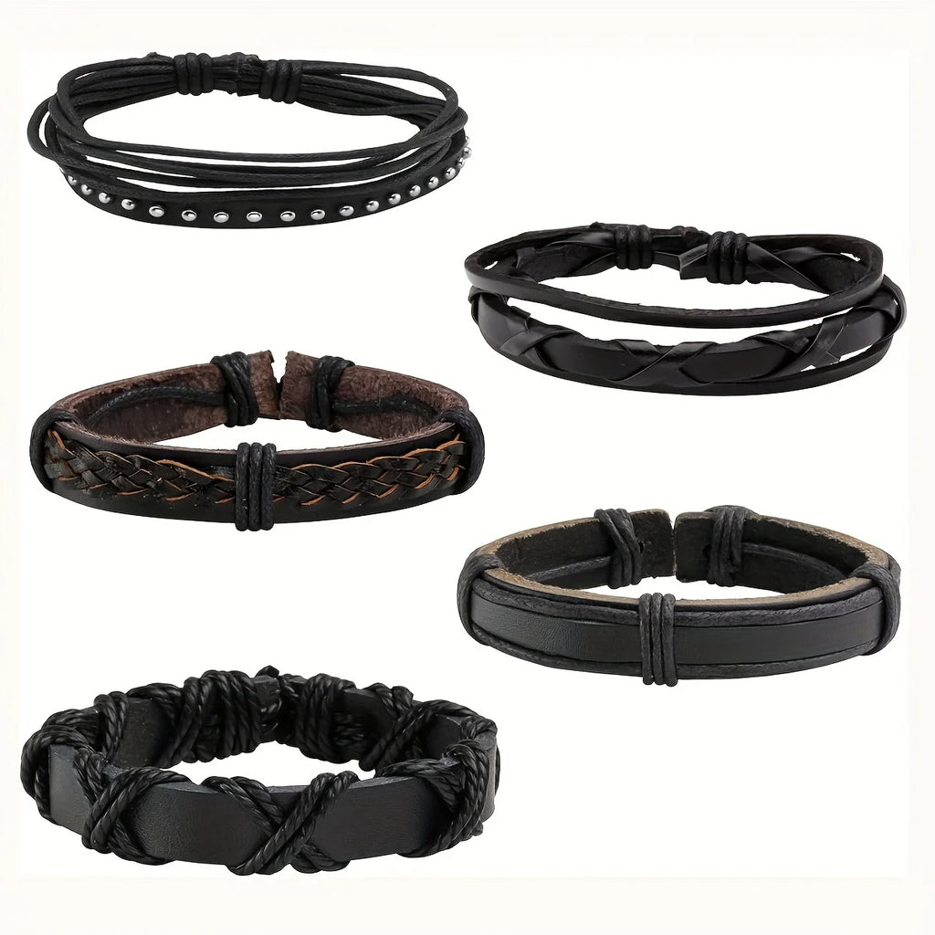 20PCS Random Style Men's Women's Webbing, Rope,Leather Bracelet Classical Festive Women Gift(Including But Not Limited to Pic)