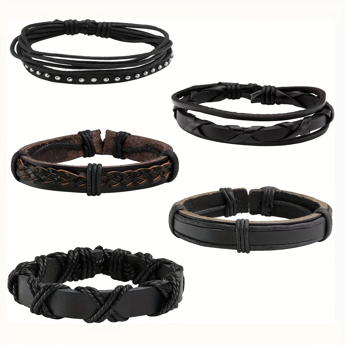 20PCS Random Style Men's Women's Webbing, Rope,Leather Bracelet Classical Festive Women Gift(Including But Not Limited to Pic)