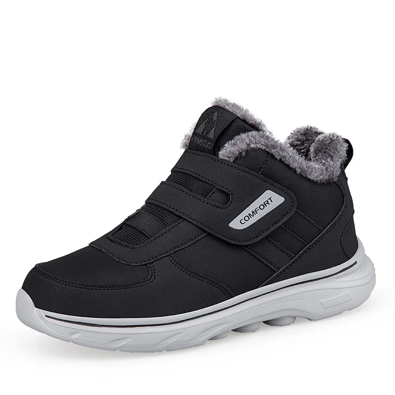 New Winter Men's Sneakers Thick Plush Warm Men's Snow Boots Lightweight Men's Ankle Boots Handmade Men's Outdoor Cotton Boots