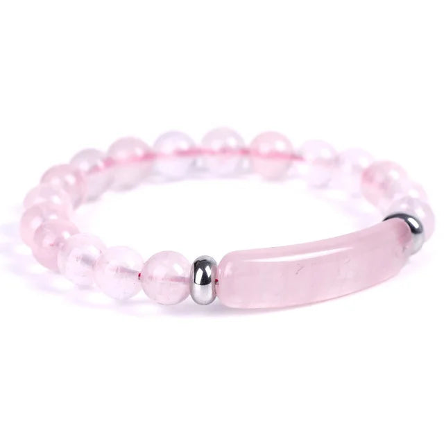 Bridge bracelet Natural Stone Crystal Druzy Rose Quartz Amethyst Gemstone Beaded Beads Bracelet for Women Girls Jewelry Gifts