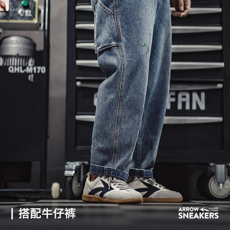 Maden Retro Jogging Shoes Classic Color-blocked Do Old Training Shoes Outdoor Low-top Sports Breathable Men's Casual Sneakers