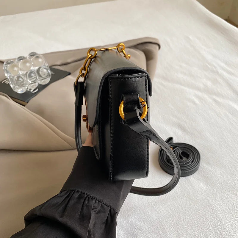Leather Shoulder Bag Purse for Women - Fashion Crossbody Bags Underarm Bag Small Square Satchel Handbag
