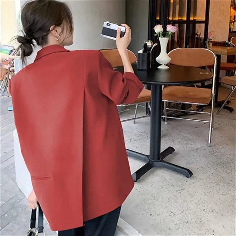 New Arrival Slim Fit Grey Blazer Jacket for Petite Women - Casual Chic Asymmetric Hem Design, Unique Small Size Office-Ready
