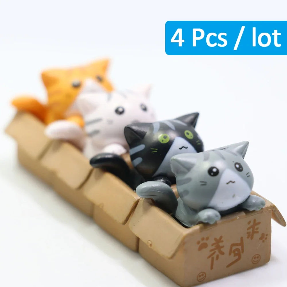 Kawaii Mini Cat Ornament Garden kitten statue Gift For Kids Children Baby Room Decoration Toy Miniature Figurines Home Decor