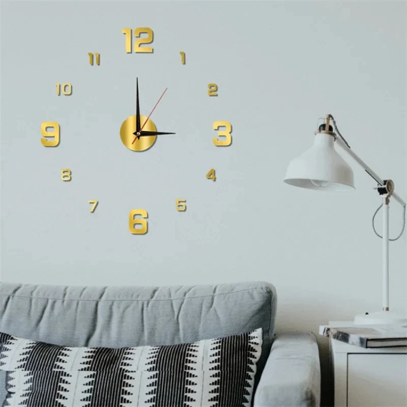 Luminous Digital Clock DIY Stereoscopic Wall Clock Silent Clock Living Room Bedroom Wall Clock Home Decorations