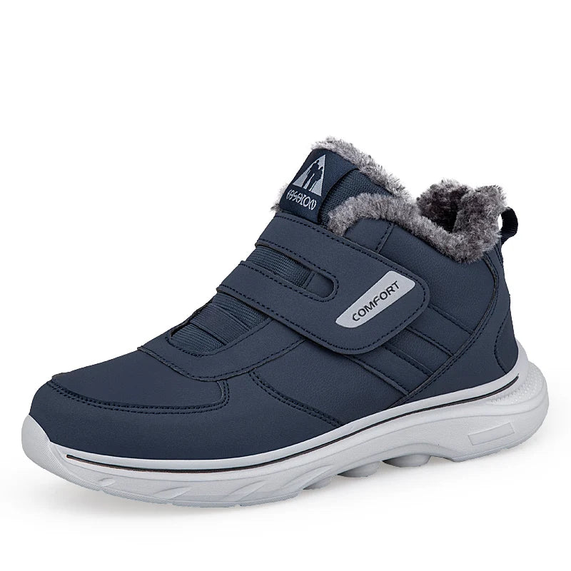 New Winter Men's Sneakers Thick Plush Warm Men's Snow Boots Lightweight Men's Ankle Boots Handmade Men's Outdoor Cotton Boots