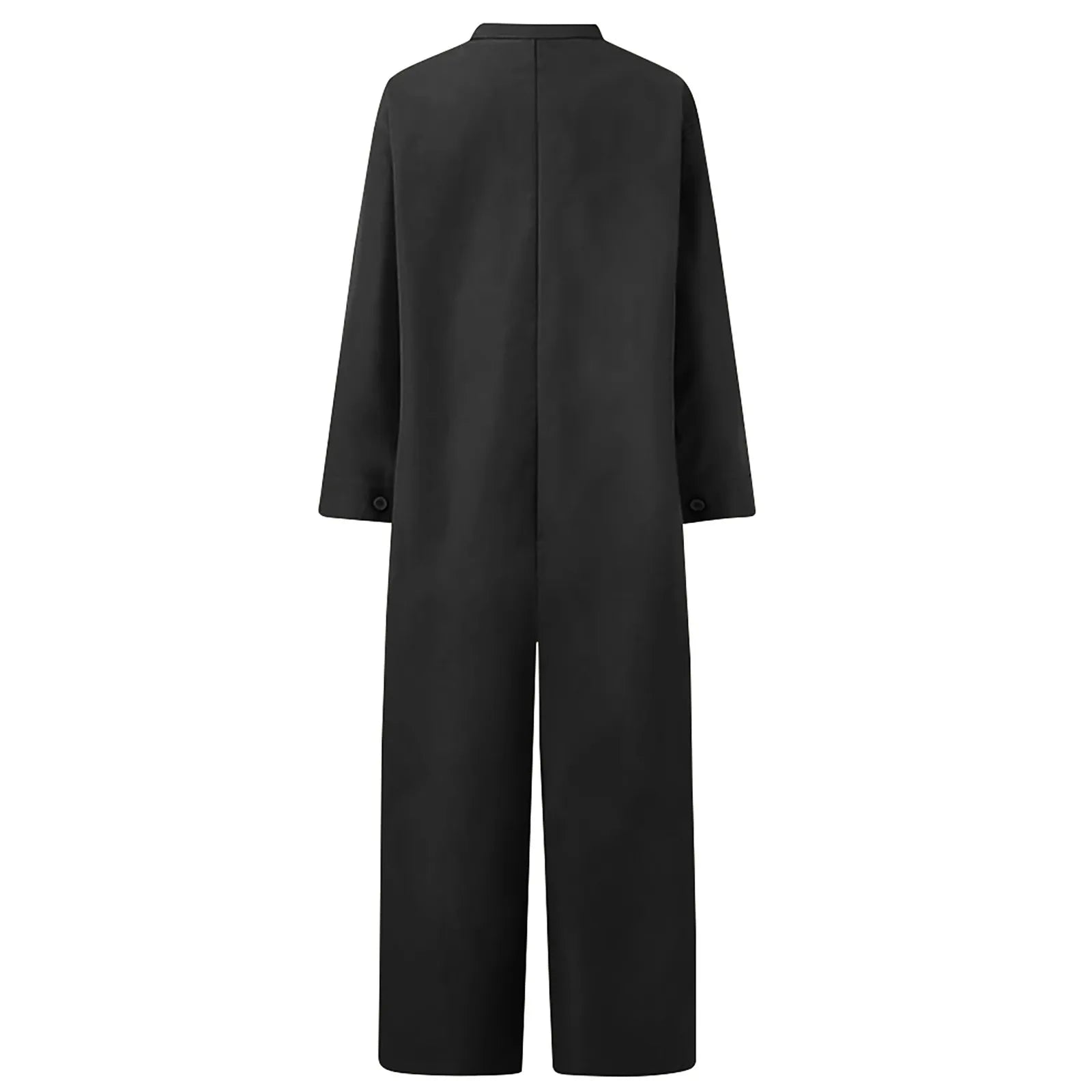Women Jumpsuit 2024 Female Oversized Romper Autumn Loose Pockets Overalls Casual Solid Stand Collar Bottom