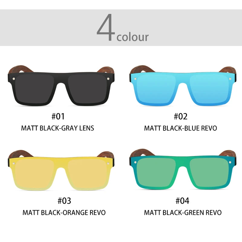 Wood Sunglasses For Men Women Polarized Sunglasses For Men Square  Anti Glare Driver Mirror Sun Glasses Women UV400