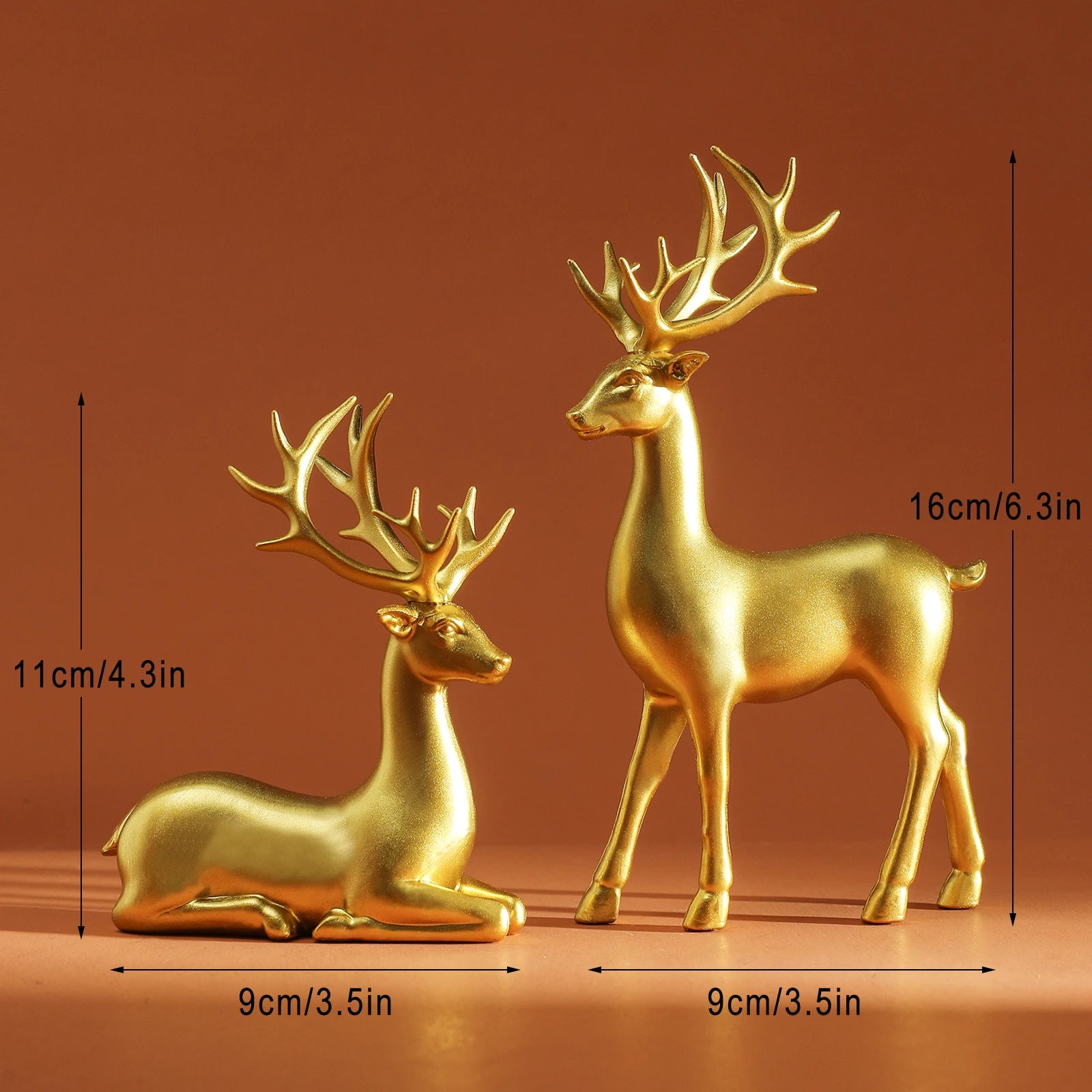 2 Pcs, Room Decor Mother Deer Cute Kids Room Decor Sculptures Kawaii Sculptures Christmas Home Decoration Fawn Figurines